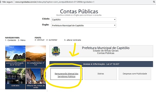 Tela para clicar em remuneração mensal dos servidores públicos_LI reduzida